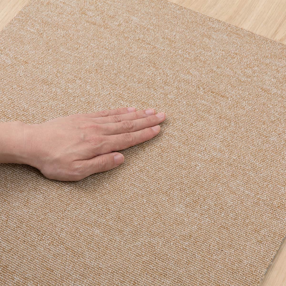 10枚以上から購入可】 洗えるタイルカーペットLT 50X50cm(ベージュ