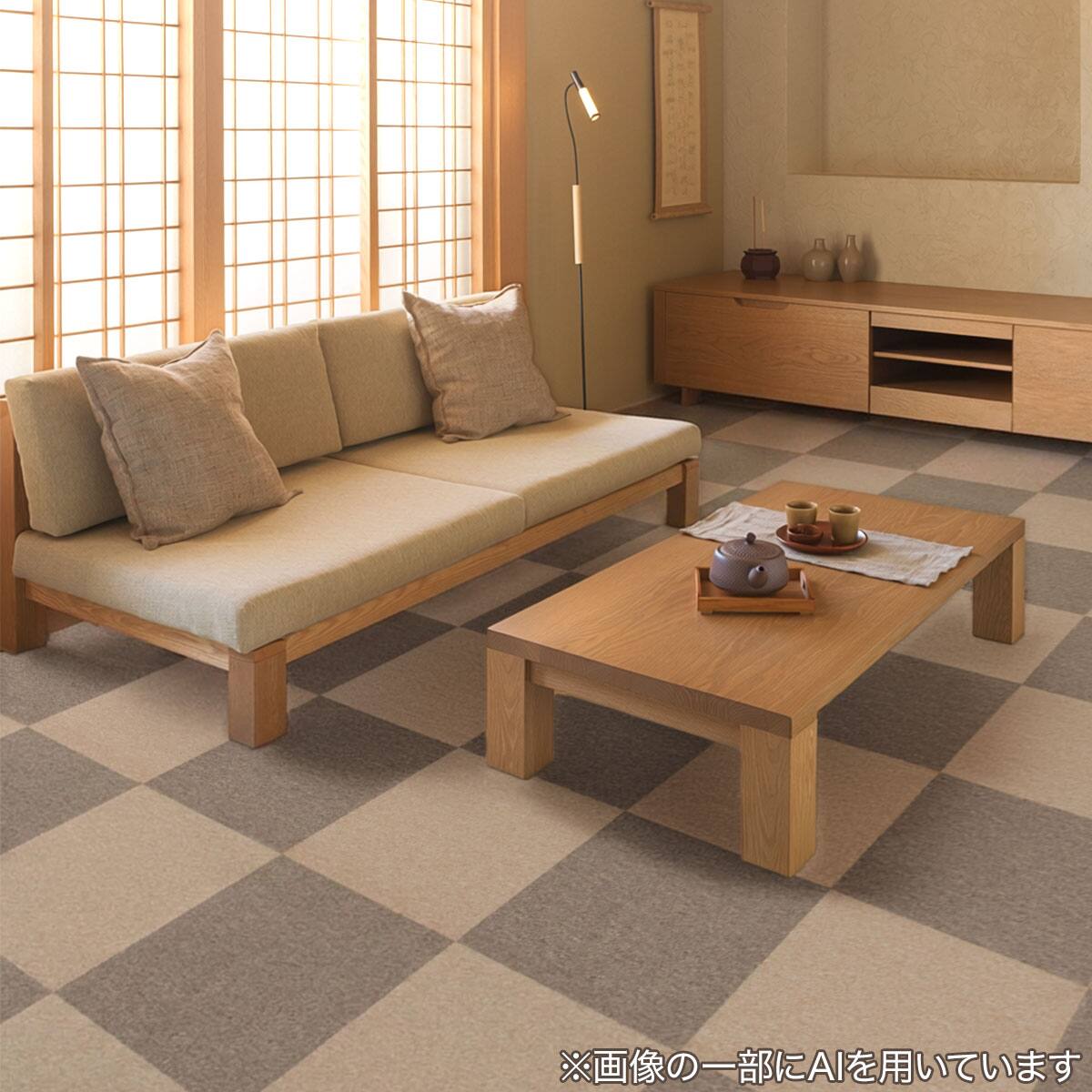 10枚以上から購入可】 洗えるタイルカーペットLT 50X50cm(グレー SL03