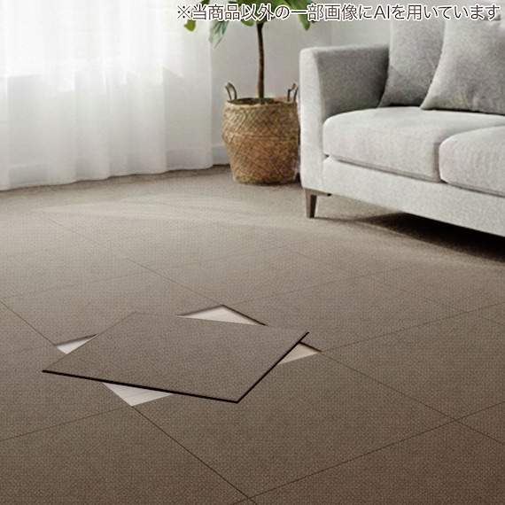 【10枚以上から購入可】 洗えるタイルカーペットLT 50X50cm(ミドルブラウン SL03) 1枚目画像