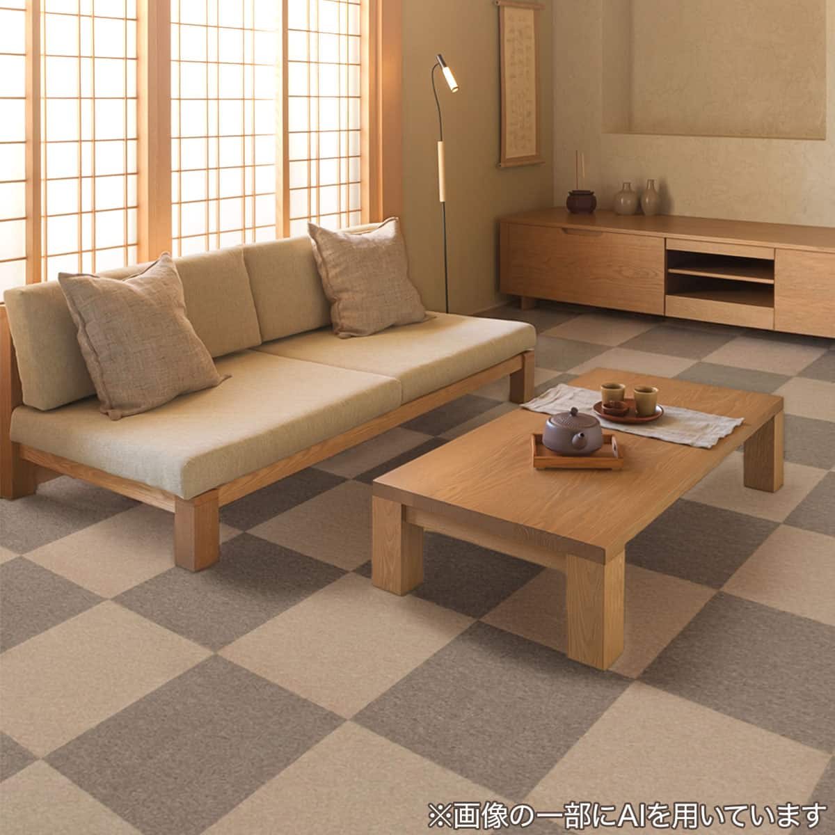 10枚以上から購入可】 洗えるタイルカーペットLT 50X50cm(ダーク