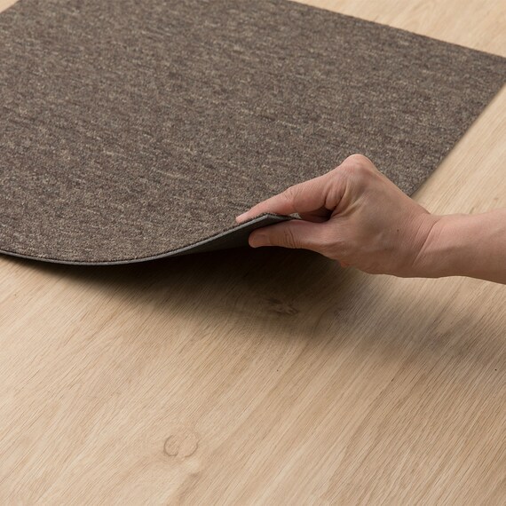 【10枚以上から購入可】 洗えるタイルカーペットLT 50X50cm(ダークブラウン SL03) 10枚目画像