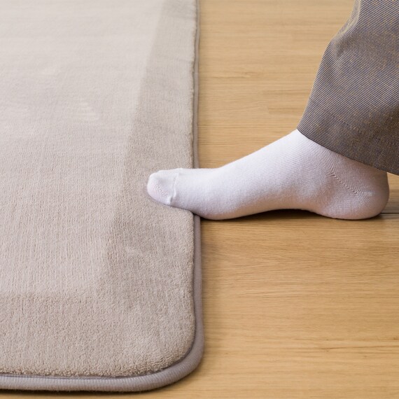 4辺なめらかカット 30mmウレタン入り防汚加工+防ダニ加工+防音ラグ(185X185 モカ YU04) 6枚目画像