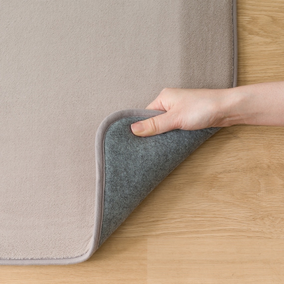 4辺なめらかカット 30mmウレタン入り防汚加工+防ダニ加工+防音ラグ(200X240 モカ YU04) 8枚目画像