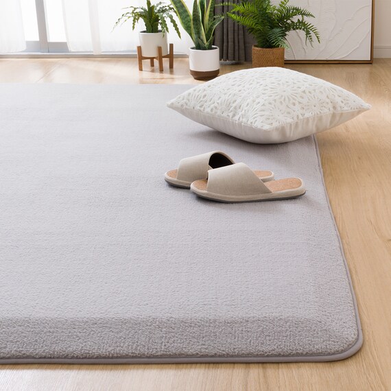 4辺なめらかカット 30mmウレタン入り防音ラグ(130X185 グレー YU03) 1枚目画像