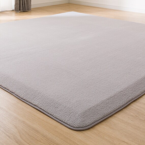 4辺なめらかカット 30mmウレタン入り防音ラグ(130X185 グレー YU03) 4枚目画像