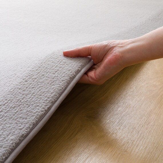 4辺なめらかカット 30mmウレタン入り防音ラグ(130X185 グレー YU03) 7枚目画像