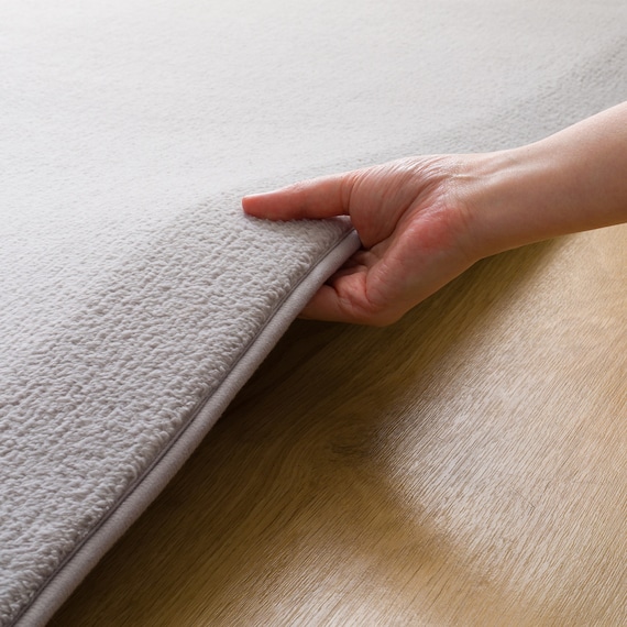 4辺なめらかカット 30mmウレタン入り防音ラグ(130X185 グレー YU03) 7枚目画像