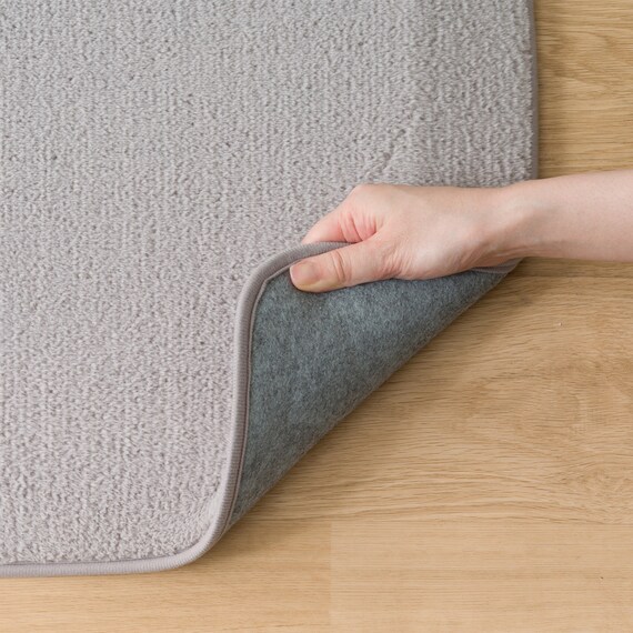 4辺なめらかカット 30mmウレタン入り防音ラグ(130X185 グレー YU03) 8枚目画像