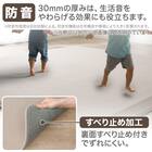 2辺なめらかカット 30mmウレタン入り防汚加工+防ダニ加工+防音ラグ(RS 130X185 モカ YU06) 4枚目画像