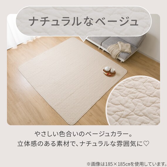 洗いざらしの自然な風合い コットン100％ラグ (イブルウォッシュ 185X240 gST4) 2枚目画像
