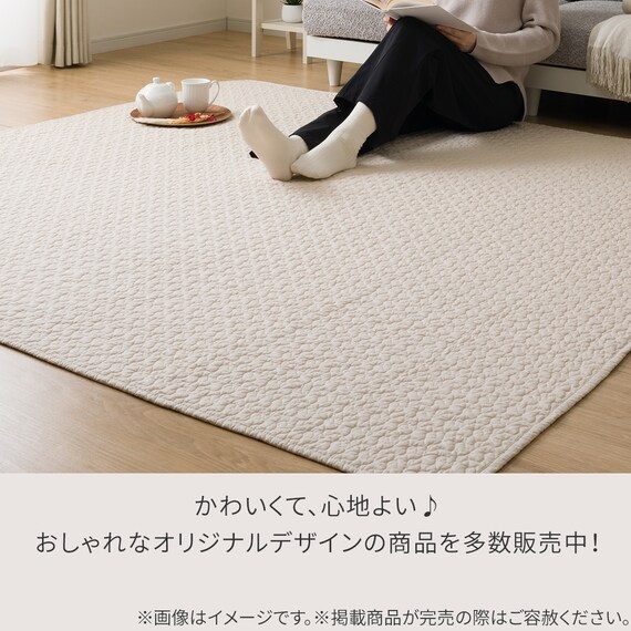 洗いざらしの自然な風合い コットン100％ラグ (イブルウォッシュ 185X240 gST4) 6枚目画像