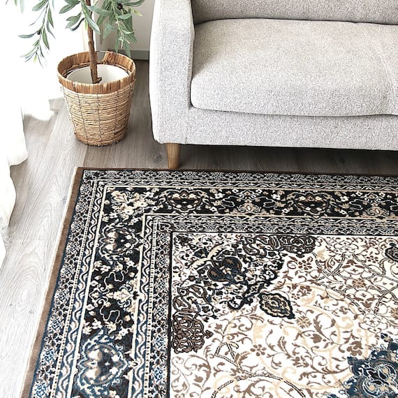 アクリル100%の国産モケットラグ 200×250cm (TTN ベージュ) 1枚目画像