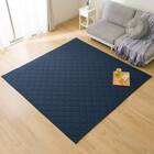 洗える抗菌防臭加工 ラグ Dプレーン(130X185 ネイビー rST1) 1枚目画像