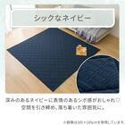 洗える抗菌防臭加工 ラグ Dプレーン(130X185 ネイビー rST1) 2枚目画像