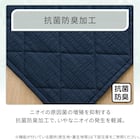 洗える抗菌防臭加工 ラグ Dプレーン(130X185 ネイビー rST1) 4枚目画像