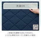洗える抗菌防臭加工 ラグ Dプレーン(130X185 ネイビー rST1) 7枚目画像