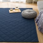 洗える抗菌防臭加工 ラグ Dプレーン(130X185 ネイビー rST1) 9枚目画像