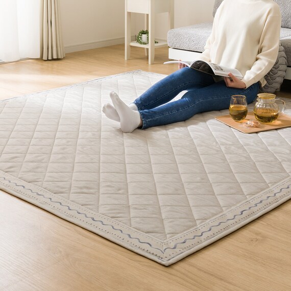 洗える抗菌防臭加工ラグ 麻混風PFL(130X185 NR02) 17枚目画像