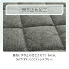 洗えるくしゅくしゅキルト ラグ(185X185 グレー rST2) 4枚目画像