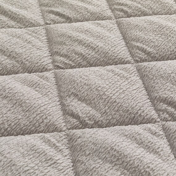 洗えるくしゅくしゅキルト ラグ(185X185 グレー rST2) 10枚目画像