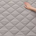 洗えるくしゅくしゅキルト ラグ(185X185 グレー rST2) 15枚目画像