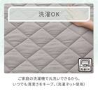 洗えるくしゅくしゅキルト ラグ(185X240 グレー rST2) 6枚目画像