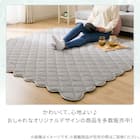 洗えるくしゅくしゅキルト ラグ(185X240 グレー rST2) 7枚目画像