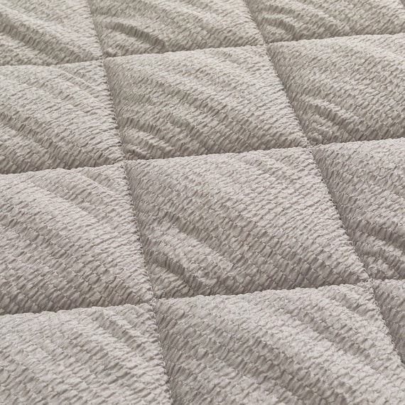 洗えるくしゅくしゅキルト ラグ(185X240 グレー rST2) 10枚目画像