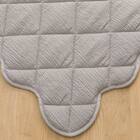 洗えるくしゅくしゅキルト ラグ(185X240 グレー rST2) 12枚目画像