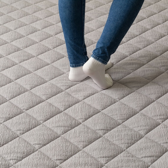 洗えるくしゅくしゅキルト ラグ(185X240 グレー rST2) 13枚目画像