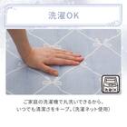 洗える接触冷感ラグ NクールリボンLA(130X185 ブルー NR04) 8枚目画像