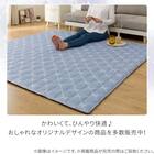洗える接触冷感ラグ NクールリボンLA(130X185 ブルー NR04) 9枚目画像
