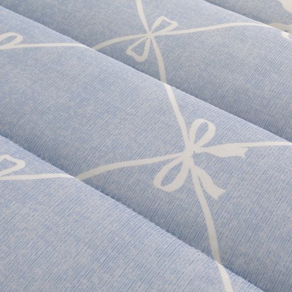 洗える接触冷感ラグ NクールリボンLA(130X185 ブルー NR04) 11枚目画像