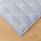 洗える接触冷感ラグ NクールリボンLA(130X185 ブルー NR04) 13枚目画像