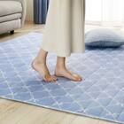 洗える接触冷感ラグ NクールリボンLA(130X185 ブルー NR04) 14枚目画像