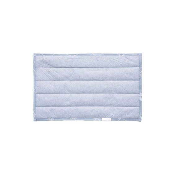 洗える接触冷感フロアマット NクールリボンLA(50X80 ブルー NR04) 8枚目画像