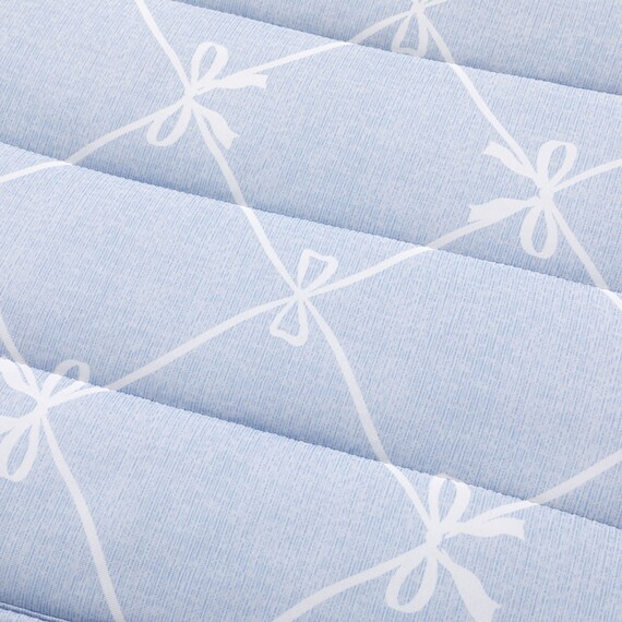 洗える接触冷感フロアマット NクールリボンLA(50X80 ブルー NR04) 10枚目画像