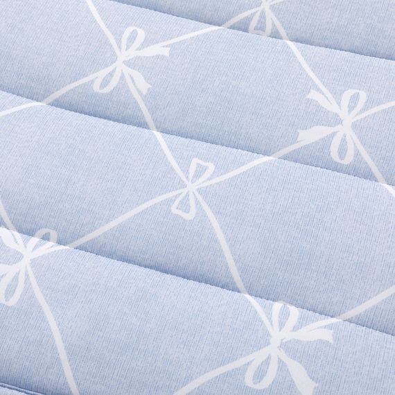 洗える接触冷感フロアマット NクールリボンLA(50X80 ブルー NR04) 10枚目画像