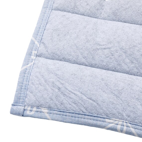 洗える接触冷感フロアマット NクールリボンLA(50X80 ブルー NR04) 13枚目画像