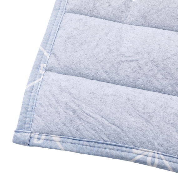 洗える接触冷感フロアマット NクールリボンLA(50X80 ブルー NR04) 13枚目画像