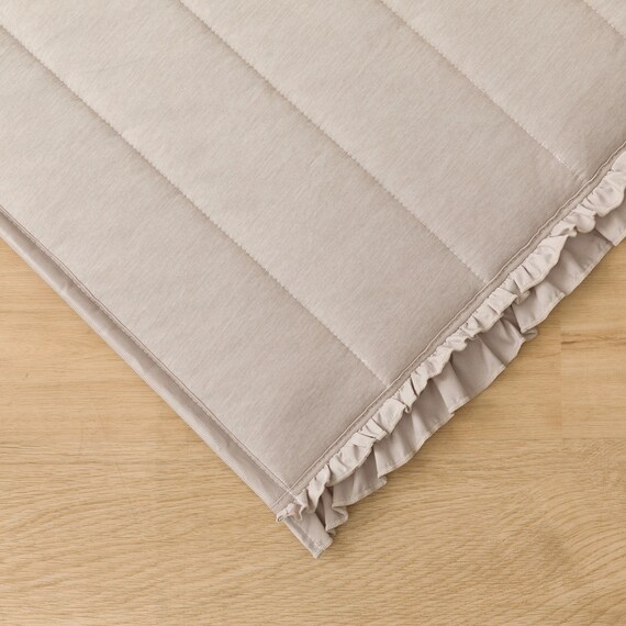 洗える接触冷感ラグ Nクールフリル(130X185 モカ rDS1) 13枚目画像