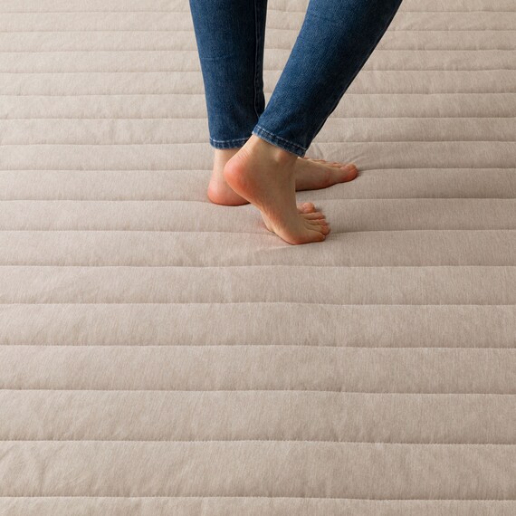 洗える接触冷感ラグ Nクールフリル(130X185 モカ rDS1) 14枚目画像