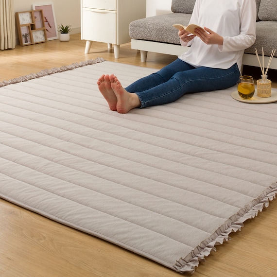 洗える接触冷感ラグ Nクールフリル(130X185 モカ rDS1) 17枚目画像