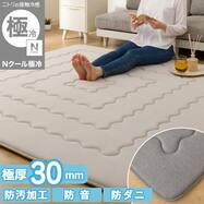 極厚30mmウレタン入り極冷ラグ Nクール極冷(ライトモカ rDS4)