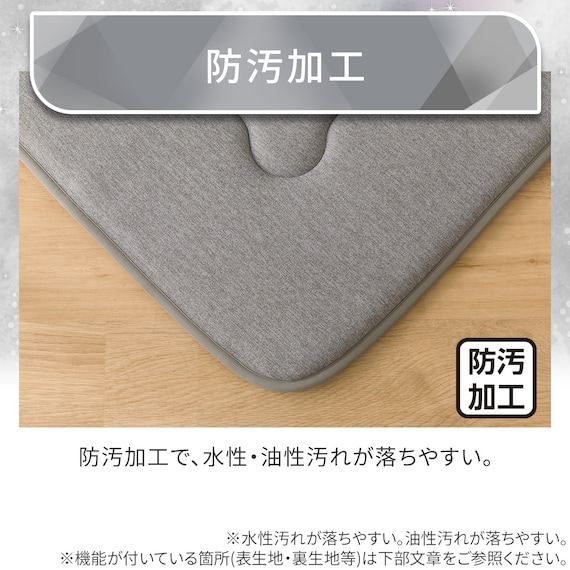 極厚30mmウレタン入り極冷ラグ Nクール極冷(130X185 グレー rDS4) 7枚目画像