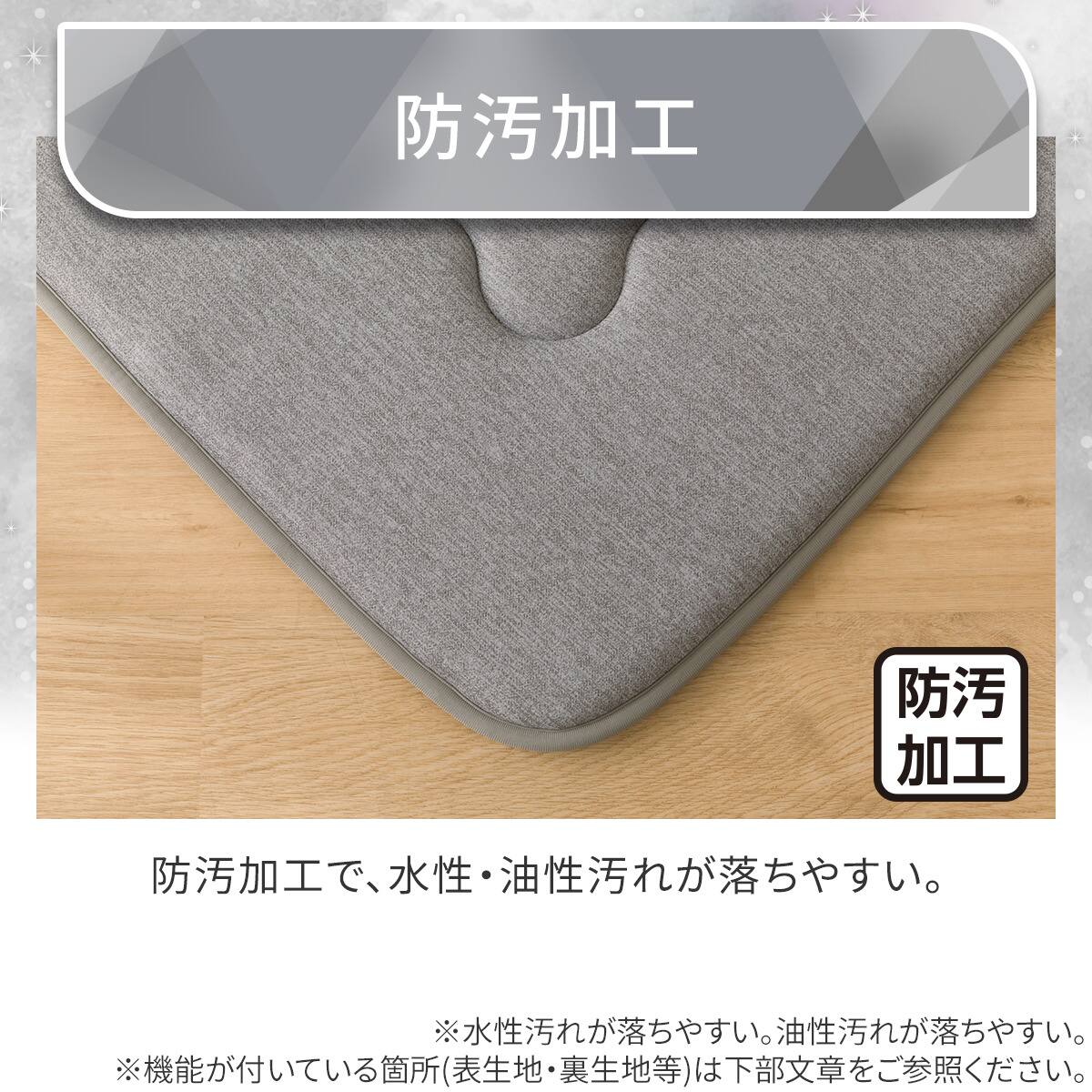 極厚30mmウレタン入り極冷ラグ Nクール極冷(185X185 グレー rDS4