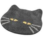 アクセントマット 滑り止めシート付き(デコネコ ブラック gST7) 1枚目画像