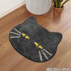 アクセントマット 滑り止めシート付き(デコネコ ブラック gST7) 3枚目画像