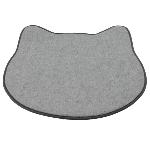 アクセントマット 滑り止めシート付き(デコネコ ブラック gST7) 5枚目画像