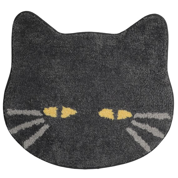 アクセントマット 滑り止めシート付き(デコネコ ブラック gST7) 6枚目画像